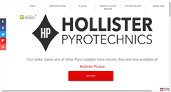 Desktop Screenshot of hollister-pyrotechnics.com