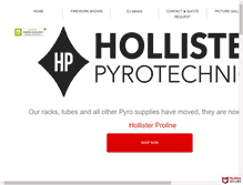 Tablet Screenshot of hollister-pyrotechnics.com